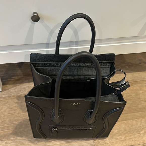 Celine Micro Luggage Handbag - Black - Picture 4 of 17
